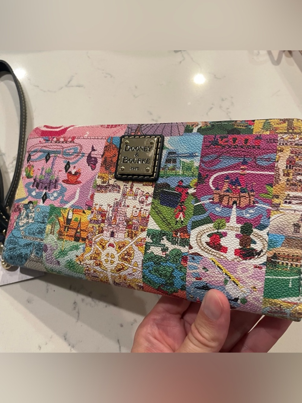 NWT Dooney and Bourke Disney Parks Vintage Park Map Wallet Wristlet 2026 - Picture 2 of 15